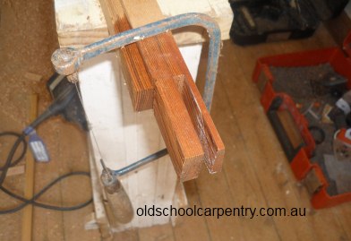 hand made sash window meeting rail, made by carpenter Darren Stewart
